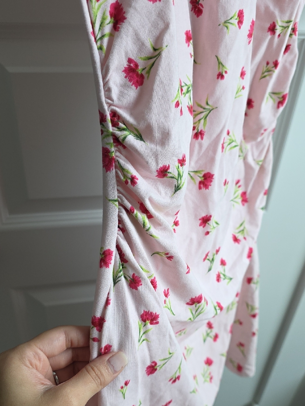 Wild Fable Pink Floral Scoop-Neck Mini dress Small G195 - Picture 5 of 11